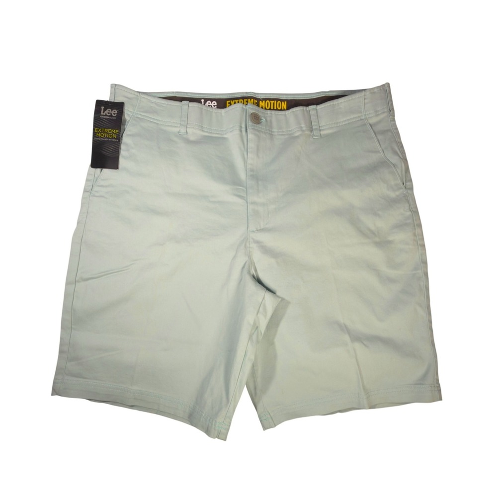Lee Extreme Motion Shorts Mens 40 Sea Green New Performance Stretch 112314207